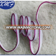 Woven twill pink lurex piping tape , piping cord for garment