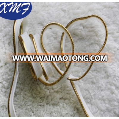 golden lurex piping tape , piping cord, binding tape for garment